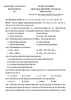 47 đề thi Tốt nghiệp Hóa học năm 2025 (có lời giải)