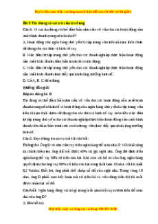 Trắc nghiệm KTPL 10 Bài 9 Chân trời sáng tạo: Tín dụng và vai trò của tín dụng
