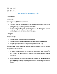 Giáo án Bài tập cuối chương 2 Toán 9 Kết nối tri thức