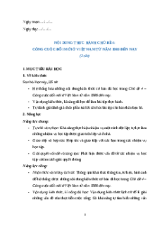 Giáo án Bài Thực hành Chủ đề 4 Lịch sử 12 Cánh diều