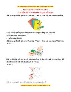 Giải Sgk Toán lớp 3 Bài 23: Thực hành và trải nghiệm Làm hộp bút bằng vỏ hộp đã qua sử dụng (Chân trời sáng tạo)