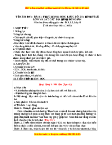 Giáo án Bài 11 Địa lí 6 Chân trời sáng tạo (2024): Thực hành đọc lược đồ địa hình tỉ lệ lớn và lát cắt