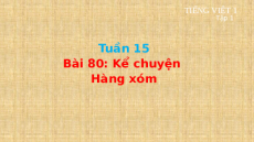 Giáo án Powerpoint Bài 80: Kể chuyện: Hàng xóm Tiếng việt lớp 1 Cánh diều