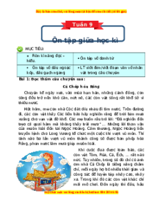 Bài tập cuối tuần Tiếng việt 4 Tuần 9 Cánh diều (có lời giải)