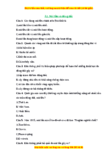 Trắc nghiệm Bài 10 Địa lí 6 Cánh diều: Quá trình nội sinh và ngoại sinh. Hiện tượng tạo núi