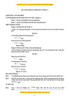 Chuyên đề Bài toán liên quan đến rút về đơn vị Toán lớp 3 nâng cao Kết nối tri thức