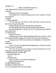 Giáo án Ôn tập giữa kì 2 Công nghệ 8 Kết nối tri thức