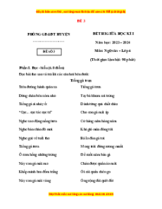 Đề thi giữa kì 1 Ngữ văn 6 Kết nối tri thức (đề 3)