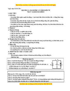 Giáo án Vật lí 12 Bài 20: Mạch dao động