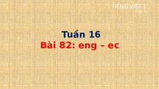Giáo án Powerpoint Bài 82: eng, ec Tiếng việt lớp 1 Cánh diều