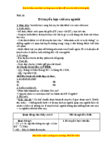 Giáo án Di truyền học với con người Sinh học 9