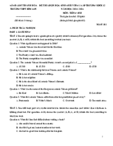 Bộ 20 đề thi HSG Tiếng Anh 12 có đáp án