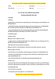 Giáo án Bài tập về sự chuyển hóa năng lượng trong dao động điều hòa Vật lí 11 Kết nối tri thức