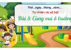 Giáo án Powerpoint Bài 8: Cùng vui ở trường Tự nhiên xã hội lớp 1 Kết nối tri thức