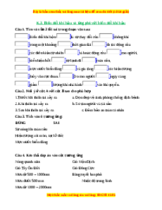 Trắc nghiệm Bài 15 Địa lí 6 Cánh diều: Biến đổi khí hậu và ứng phó với biến đổi khí hậu