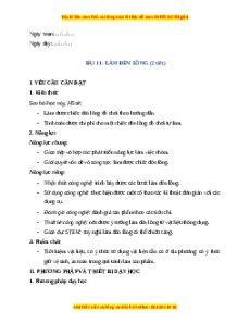 Giáo án Bài 11 Công nghệ lớp 4 Kết nối tri thức: Làm đèn lồng