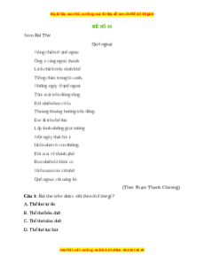 Đề thi khảo sát chất lượng đầu năm Tiếng việt lớp 5 - Đề 2