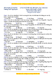 Đề thi thử Địa lí trường Ngô Quyền - Hải Phòng năm 2023