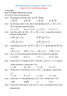Bài tập ôn tập + Đề kiểm tra Toán 12 Chân trời sáng tạo Chương 2