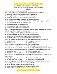 Đề thi cuối kì 2 Lịch sử 10 Chân trời sáng tạo - Đề 3