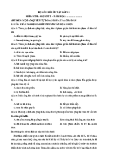 Câu hỏi ôn tập + Đề kiểm tra KTPL 11 Chủ đề 9 (chung cho ba sách)