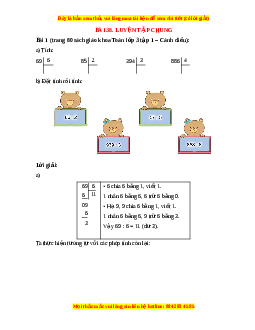 Giải Sgk Toán lớp 3 Bài 38: Luyện tập chung (Cánh diều)
