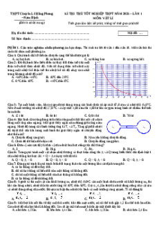 Đề thi thử tốt nghiệp Vật lí 2025 trường Chuyên Lê Hồng Phong - Nam Định - Lần 1