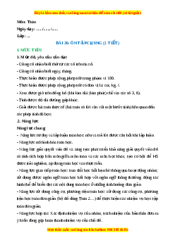 Giáo án Ôn tập chung trang 135 Toán lớp 2 Kết nối tri thức