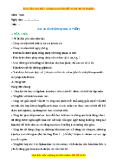 Giáo án Ôn tập chung trang 135 Toán lớp 2 Kết nối tri thức