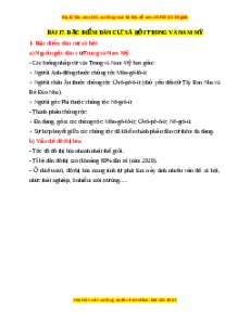 Lý thuyết Địa lý 7 Kết nối tri thức Bài 17: Đặc điểm dân cư, xã hội Trung và Nam Mỹ, khai thác, sử dụng và bảo vệ rừng A ma dôn