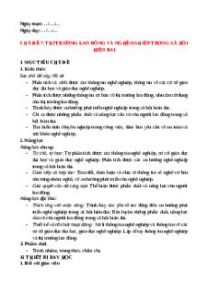 Giáo án Chủ đề 7: Thị trường lao động và nghề nghiệp trong xã hội hiện đại HĐTN 12 Cánh diều