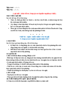 Giáo án HĐTN 10 Kết nối tri thức Chủ đề 7. Bảo tồn cảnh quan thiên nhiên