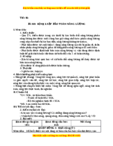 Giáo án Định luật bảo toàn năng lượng Vật lí 9