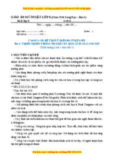 Giáo án Bài 1 Mĩ thuật 8 Chân trời sáng tạo (Bản 1): Thiên nhiên trong tranh của họa sĩ Paul Gauguin
