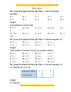 Giải Sgk Toán lớp 3 Bài 27:  Bảng chia 4 (Chân trời sáng tạo)