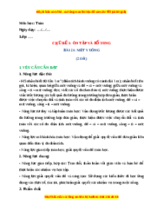 Giáo án Mét vuông Toán 4 Chân trời sáng tạo