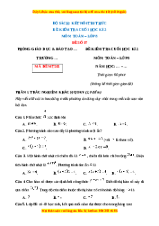 Đề thi cuối kì 2 Toán 8 Kết nối tri thức (Đề 7)