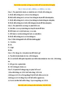 Trắc nghiệm Bài 3 Tin học 10 Kết nối tri thức: Một số kiểu dữ liệu và dữ liệu văn bản