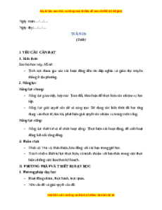 Giáo án Tuần 26 HĐTN lớp 4 Kết nối tri thức