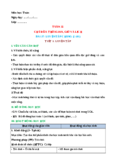 Giáo án Luyện tập chung Toán lớp 1 Kết nối tri thức