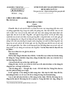 60 Đề thi vào lớp 10 Ngữ Văn năm 2025 - 2026 (có lời giải)