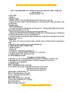 Giáo án Bài 7 Địa lí 6 Chân trời sáng tạo (2024): Chuyển động quanh Mặt Trời của Trái Đất và hệ quả