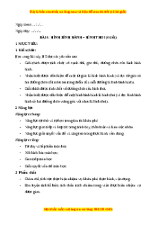 Giáo án Hình bình hành – Hình thoi Toán 8 Chân trời sáng tạo