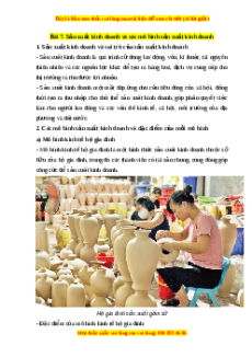 Lý thuyết Kinh tế pháp luật 10 Cánh diều Bài 7: Sản xuất kinh doanh và các mô hình sản xuất kinh doanh