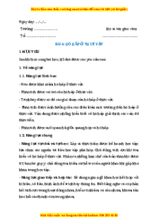 Giáo án Hô hấp ở thực vật Sinh học 11 Kết nối tri thức