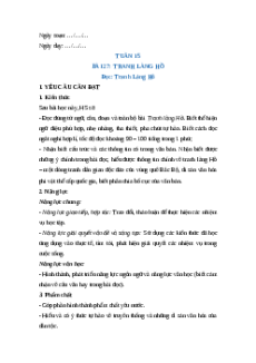 Giáo án Bài 27: Tranh làng Hồ Tiếng Việt lớp 5 Kết nối tri thức
