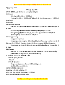 Giáo án Công nghệ 8 Cánh diều: Ôn tập chủ đề 1