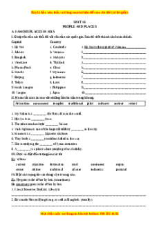 Bài tập Unit 16: People and places Tiếng Anh 7 - Mai Lan Hương