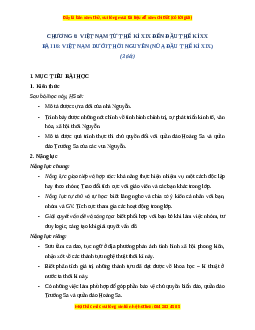 Giáo án Bài 16 Lịch sử 8 Kết nối tri thức (2024): Việt Nam dưới thời Nguyễn (nửa đầu thế kỉ XIX)