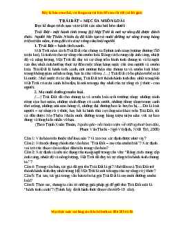 Phiếu bài tập Tuần 3 Trái đất - Mẹ của muôn loài Ngữ văn 6